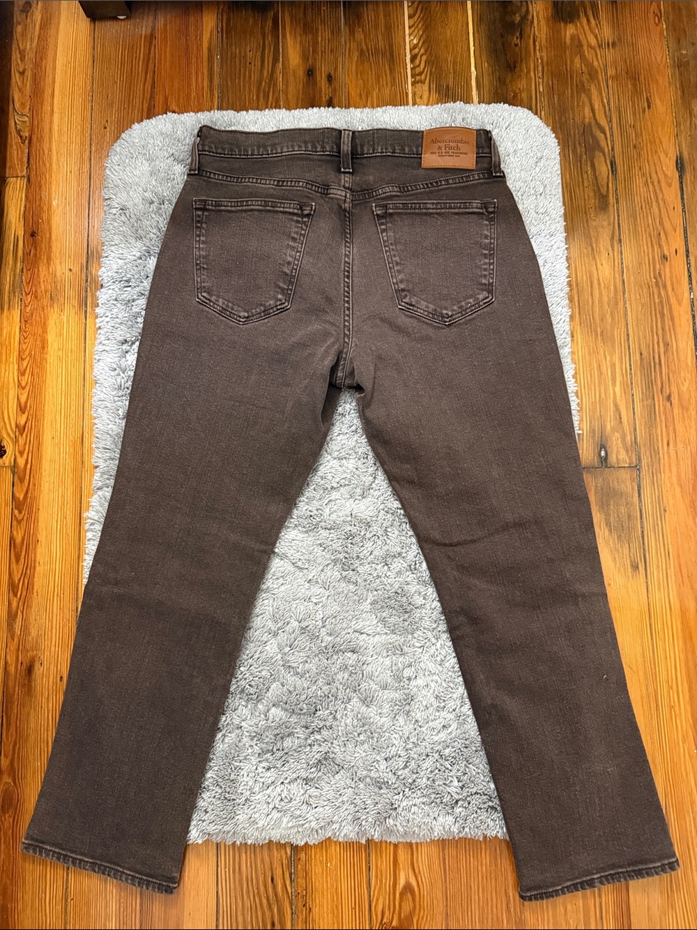 Abercrombie & Fitch Signature Stretch Athletic Straight Jeans Dark Brown 30x30 - Picture 2 of 7